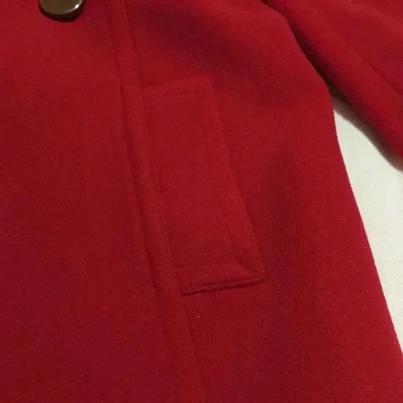 Red Style&Co Petite M Pea Coat - Picture 4 of 6